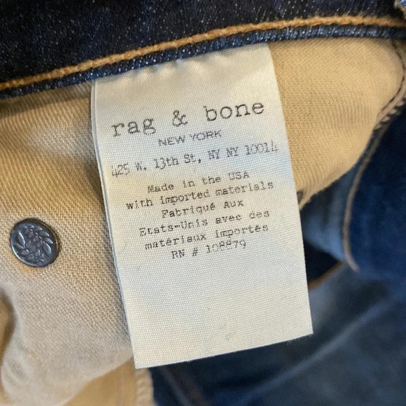 Rag & Bone The Dre Boyfriend Low Rise Slim Skinny Jean in Snoqualme Sz 25 - Picture 6 of 7